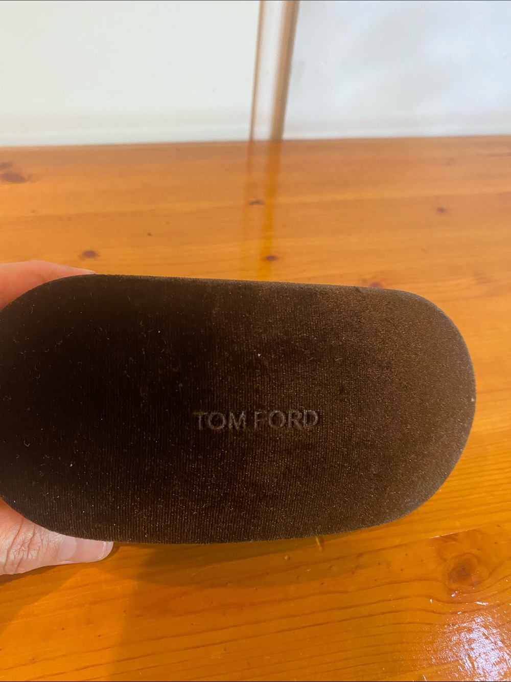 Tom Ford black Velvet Sunglasses Case with Embossed Logo